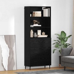 VidaXL Highboard so zásuvkou Čierny dub 69,5 x 34 x 180 cm