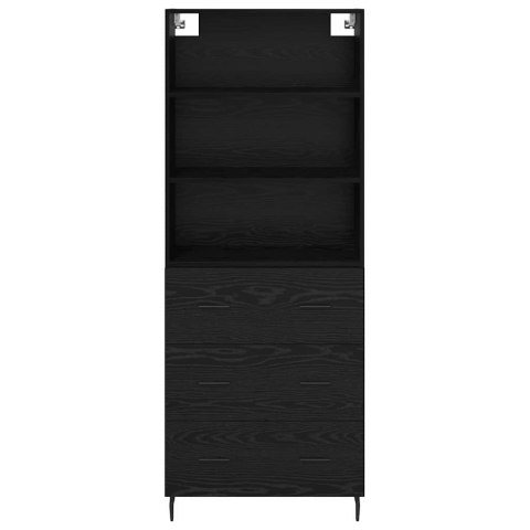 VidaXL Highboard so zásuvkou Čierny dub 69,5 x 34 x 180 cm