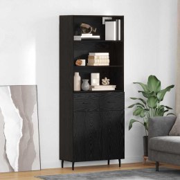 VidaXL Highboard so zásuvkou Čierny dub 69,5 x 34 x 180 cm
