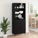 VidaXL Highboard so zásuvkou Čierny dub 69,5 x 34 x 180 cm