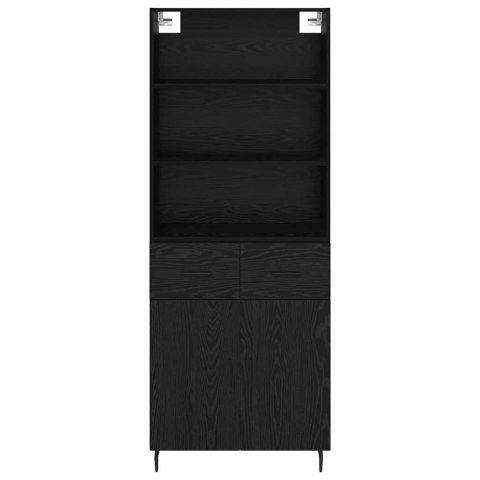 VidaXL Highboard so zásuvkou Čierny dub 69,5 x 34 x 180 cm
