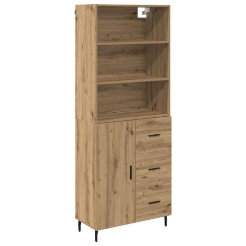 VidaXL Highboard so zásuvkou Remeselný dub 69,5 x 34 x 180 cm