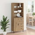VidaXL Highboard so zásuvkou Remeselný dub 69,5 x 34 x 180 cm