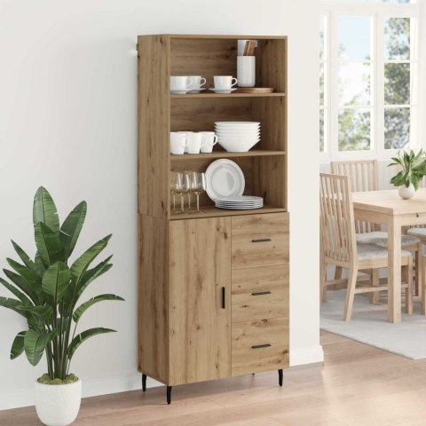 VidaXL Highboard so zásuvkou Remeselný dub 69,5 x 34 x 180 cm