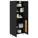 VidaXL Highboard 2 pcs Čierny dub Drevovláknitá doska a sklo