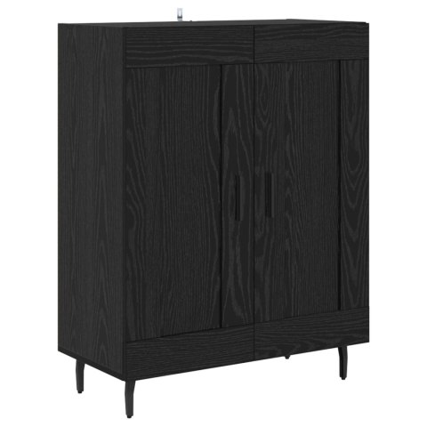 VidaXL Highboard 2 pcs Čierny dub Drevovláknitá doska a sklo