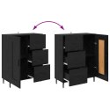 VidaXL Highboard 2 pcs Čierny dub Drevovláknitá doska a sklo