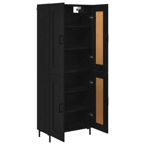 VidaXL Highboard 2 pcs Čierny dub Kompozitné drevo