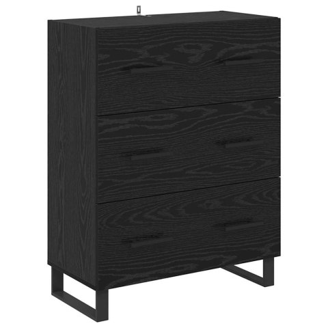 VidaXL Highboard Čierny dub 69,5 x 34 x 180 cm Kompozitné drevo