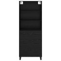 VidaXL Highboard Čierny dub 69,5 x 34 x 180 cm Kompozitné drevo