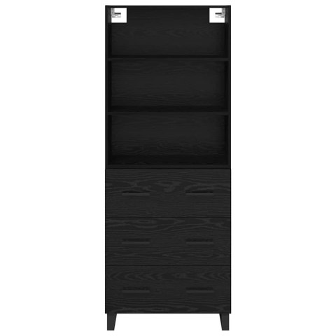 VidaXL Highboard Čierny dub 69,5 x 34 x 180 cm Kompozitné drevo