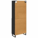 VidaXL Highboard Čierny dub 69,5 x 34 x 180 cm Kompozitné drevo