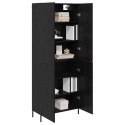 VidaXL Highboard Čierny dub 69,5 x 34 x 180 cm Kompozitné drevo