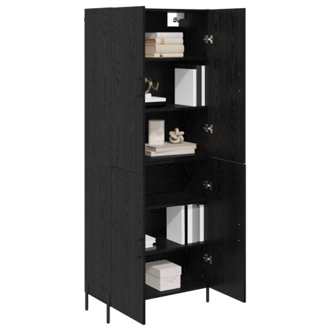 VidaXL Highboard Čierny dub 69,5 x 34 x 180 cm Kompozitné drevo