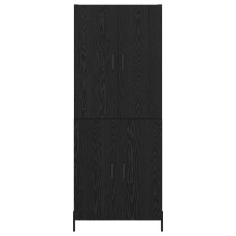 VidaXL Highboard Čierny dub 69,5 x 34 x 180 cm Kompozitné drevo