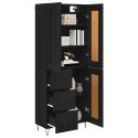 VidaXL Highboard Čierny dub 69,5 x 34 x 180 cm Kompozitné drevo
