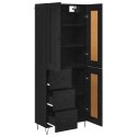 VidaXL Highboard Čierny dub 69,5 x 34 x 180 cm Kompozitné drevo