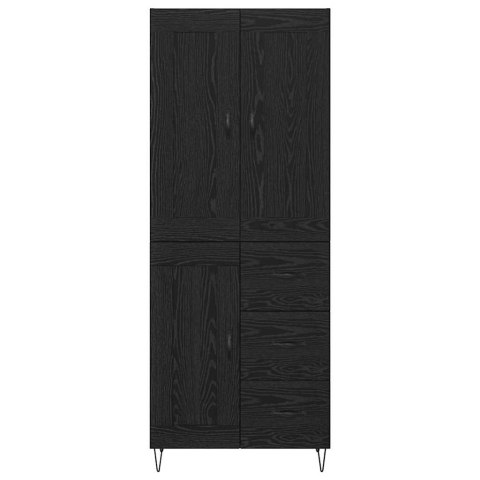VidaXL Highboard Čierny dub 69,5 x 34 x 180 cm Kompozitné drevo