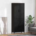 VidaXL Highboard Čierny dub 69,5 x 34 x 180 cm Kompozitné drevo