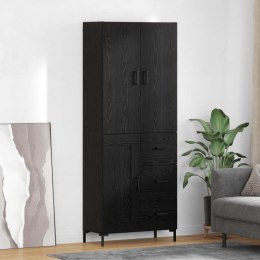 VidaXL Highboard Čierny dub 69,5 x 34 x 180 cm Kompozitné drevo
