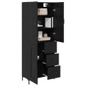 VidaXL Highboard Čierny dub 69,5 x 34 x 180 cm Kompozitné drevo