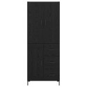 VidaXL Highboard Čierny dub 69,5 x 34 x 180 cm Kompozitné drevo