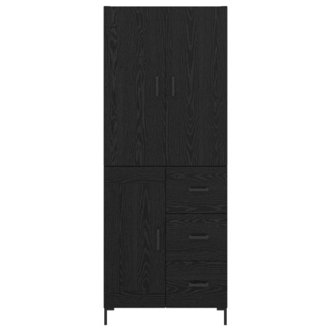 VidaXL Highboard Čierny dub 69,5 x 34 x 180 cm Kompozitné drevo