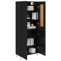 VidaXL Highboard Čierny dub 69,5 x 34 x 180 cm Kompozitné drevo