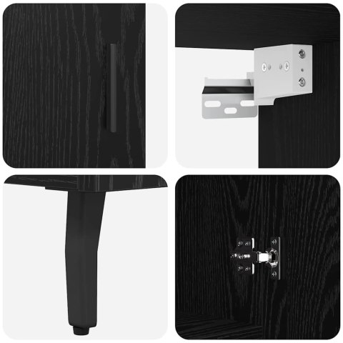 VidaXL Highboard Čierny dub 69,5 x 34 x 180 cm