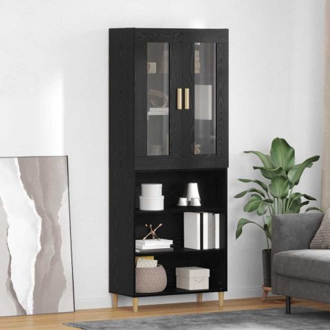 VidaXL Highboard Čierny dub 69,5 x 34 x 180 cm