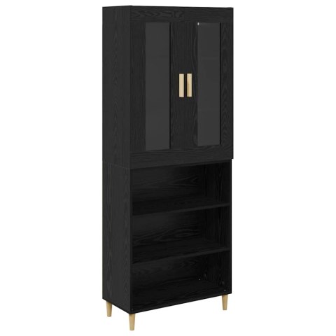 VidaXL Highboard Čierny dub 69,5 x 34 x 180 cm