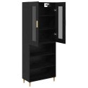 VidaXL Highboard Čierny dub 69,5 x 34 x 180 cm