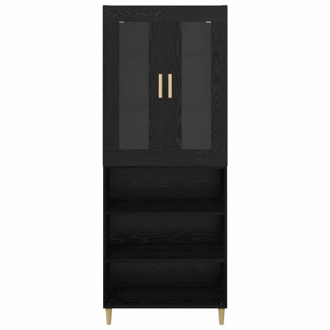 VidaXL Highboard Čierny dub 69,5 x 34 x 180 cm