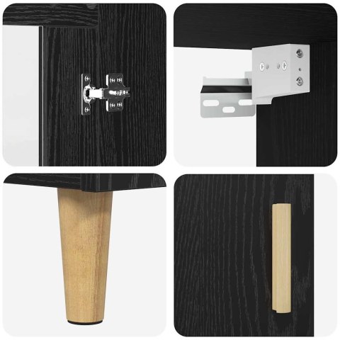 VidaXL Highboard Čierny dub 69,5 x 34 x 180 cm