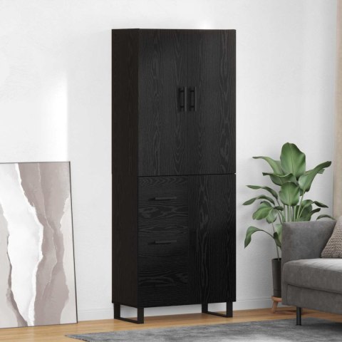 VidaXL Highboard so zásuvkou 2 pcs Čierny dub 69,5 x 34 x 180 cm