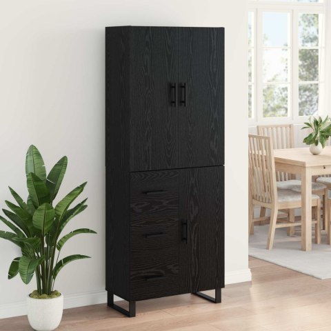 VidaXL Highboard so zásuvkou 2 pcs Čierny dub 69,5 x 34 x 180 cm