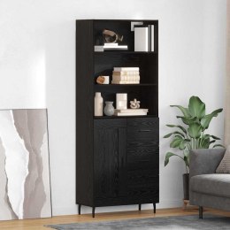 VidaXL Highboard so zásuvkou Čierny dub 69,5 x 34 x 180 cm