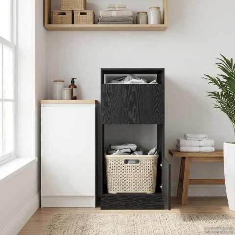 VidaXL Kuchynská skrinka na prádlo Čierny dub 50 x 68 x 102 cm