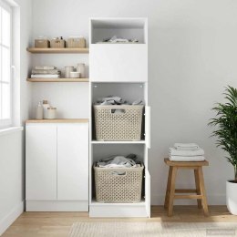 VidaXL Kuchynská skrinka na prádlo Čierny dub 50 x 68 x 162 cm