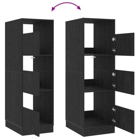 VidaXL Kuchynská skrinka na prádlo Čierny dub 50 x 68 x 162 cm