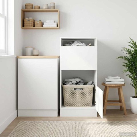 VidaXL Kuchynská skrinka na prádlo s úložiskom Biela 50 x 68 x 102 cm