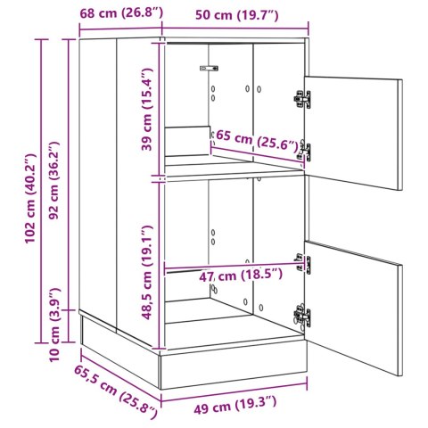 VidaXL Kuchynská skrinka na prádlo s úložiskom Biela 50 x 68 x 102 cm