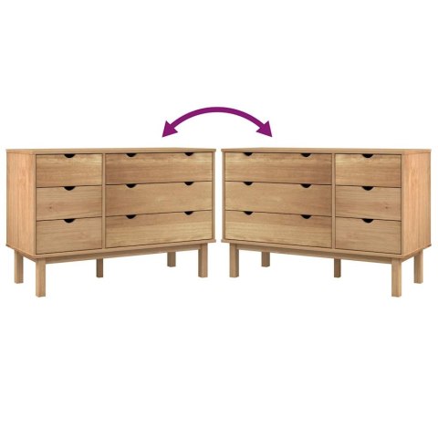 VidaXL Skrinka so zásuvkami OTTA 111x43x73,5 cm, borovica