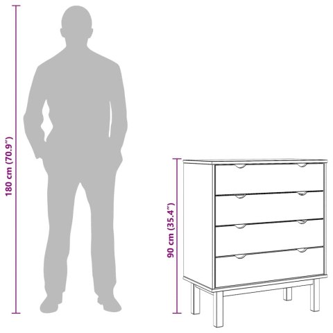 VidaXL Skrinka so zásuvkami OTTA 76,5x39,5x90 cm, borovica
