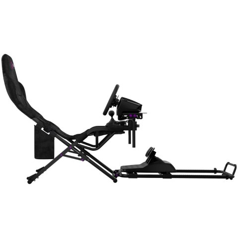 LORGAR FLEX RAF1, Sim Racing Cockpit Advanced, Foldable, 150x72x113 cm-playing, 38x72x126cm-folded, Black