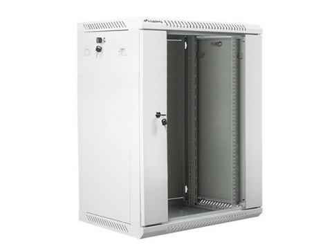 Lanberg Szafa instalacyjna wisząca 19 cali 15U 600X450mm szara (drzwi szklane)
