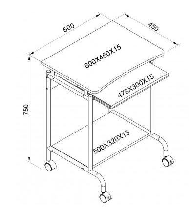 Techly Biurko komputerowe