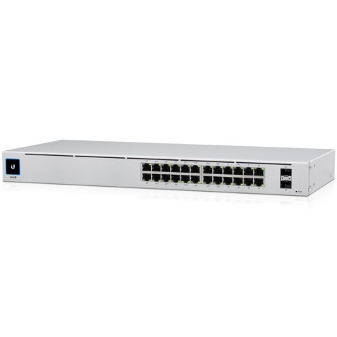 UBIQUITI UniFi Switch USW-24-PoE, 24 port Layer 2; (16) GbE PoE+, (8) GbE, (2) 1G SFP, 95W