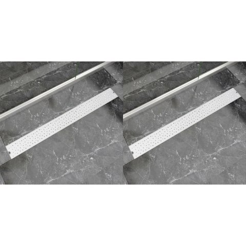 Odpływ prysznicowy liniowy, 2 szt., Bubble, stal, 1030x140 mm Odpływ prysznicowy liniowy, 2 szt., Bubble, stal, 1030x140 mm
