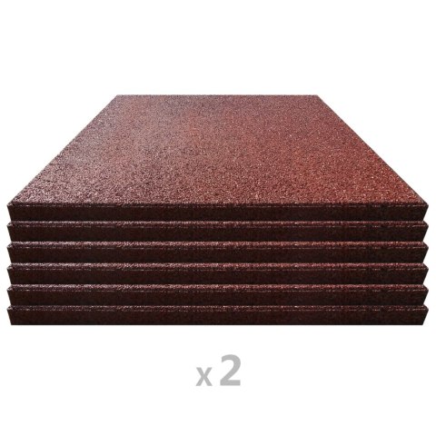 Gumowe płyty, 12 szt., 50 x 50 x 3 cm, czerwone Gumowe płyty, 12 szt., 50 x 50 x 3 cm, czerwone